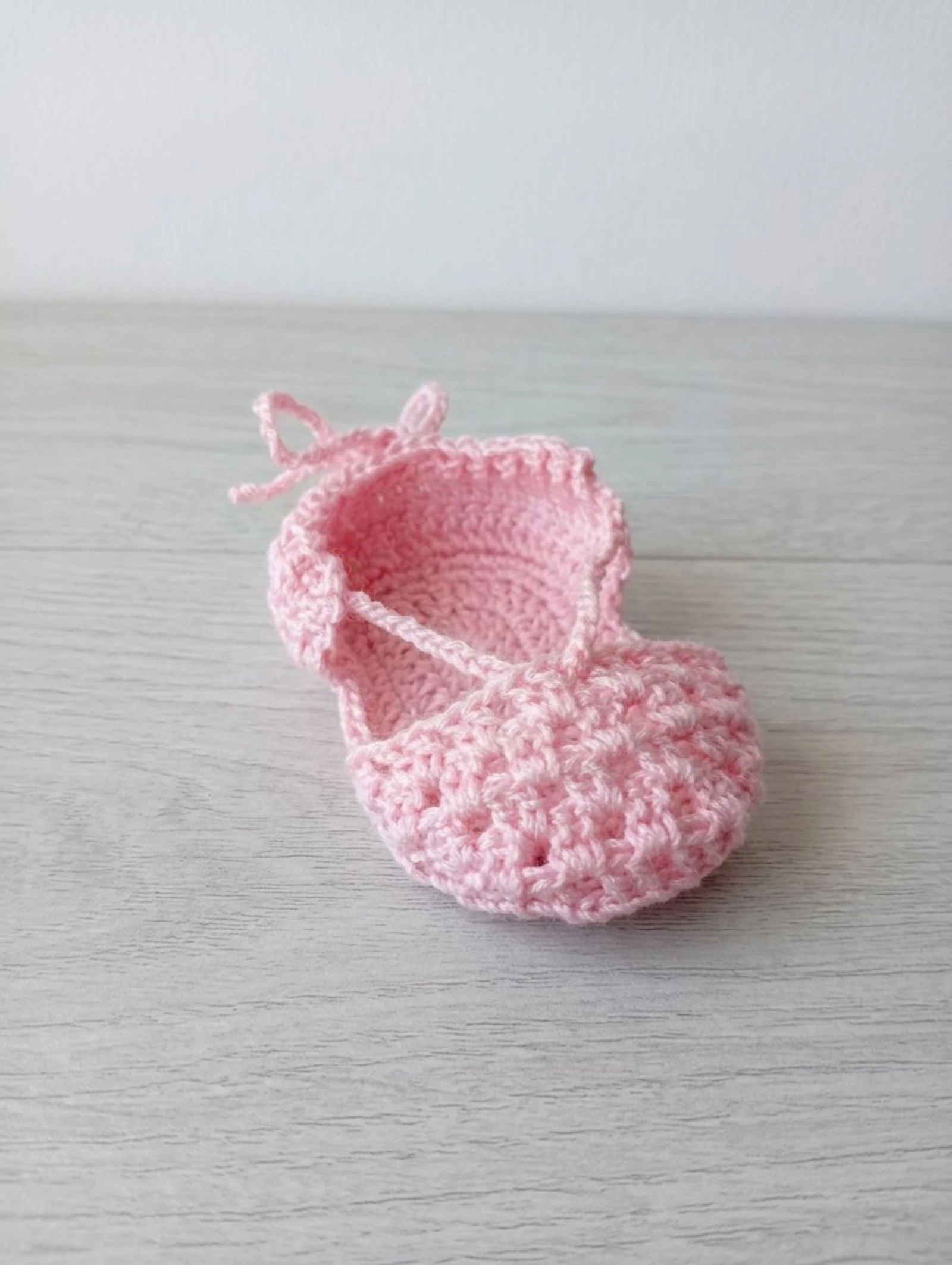 Sandales en crochet pour bébé 0-3 M Chaussures Baby Ballerina faites à la main Coquette Booties – photo 2